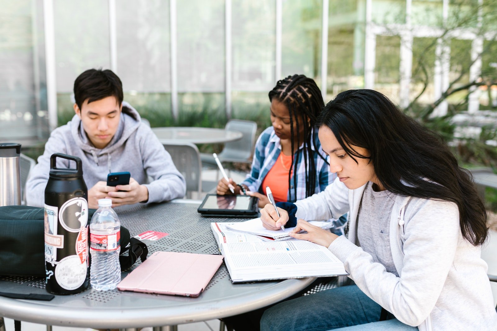 College Students Studying Together
