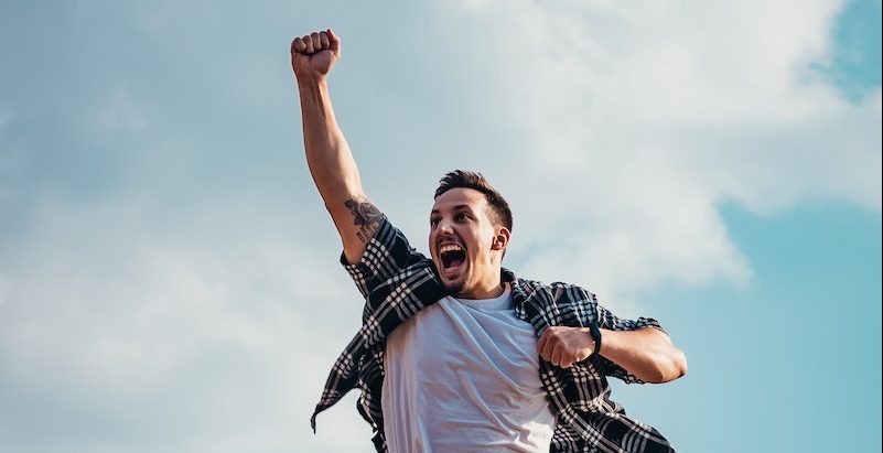 Low Angle Photography of Man Jumping