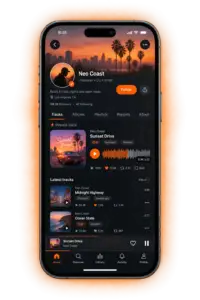 Captura de la aplicación de SoundCloud