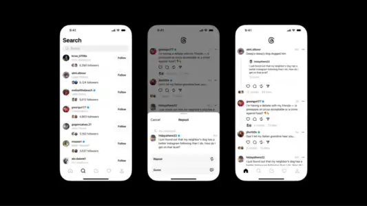 Captura de la aplicación de Threads