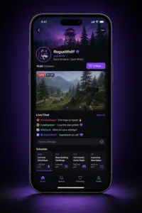 Captura de la aplicación de Twitch
